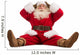 Hilarious and funny Santa Claus confused while sitting 