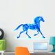 Blue fire horse. Wall Decal