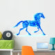 Blue fire horse. Wall Decal