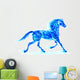 Blue fire horse. Wall Decal