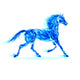 Blue fire horse. Wall Decal