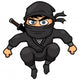 Vector illustration of Cartoon Ninja 