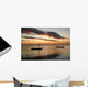 small moliceiro portuguese boats on the sunset Wall Mural