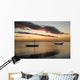 small moliceiro portuguese boats on the sunset Wall Mural