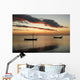 small moliceiro portuguese boats on the sunset Wall Mural