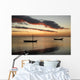small moliceiro portuguese boats on the sunset Wall Mural