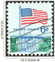 U.S. flag and the White House (USA 1968) 