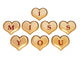 3d golden hearts red word text - I miss you Wall Decal