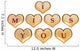 3d golden hearts red word text - I miss you Wall Decal