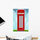 English Red Telephone Cabin on the Grass 