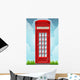 English Red Telephone Cabin on the Grass 