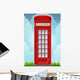 English Red Telephone Cabin on the Grass 