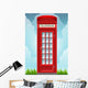 English Red Telephone Cabin on the Grass 