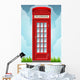 English Red Telephone Cabin on the Grass 