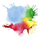 Abstract Color Watercolor Blot Background Wall Decal