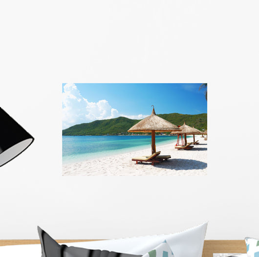 Beach Scene Tropics Pacific Ocean Wall Mural