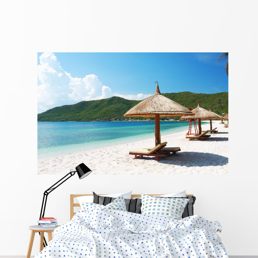 Beach Scene Tropics Pacific Ocean Wall Mural