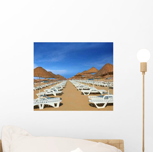 Beach Chairs Sandy Beach Wall Decal