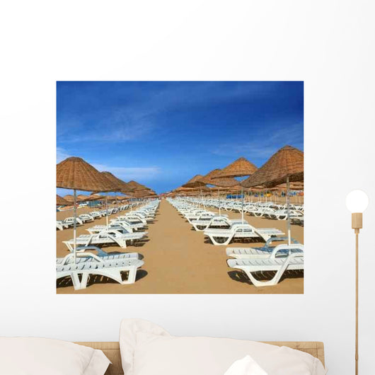 Beach Chairs Sandy Beach Wall Decal
