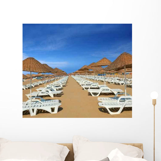 Beach Chairs Sandy Beach Wall Decal