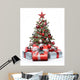 Decorated Christmas tree and gifts Wall Decal