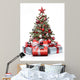 Decorated Christmas tree and gifts Wall Decal