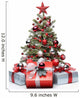 Decorated Christmas tree and gifts Wall Decal