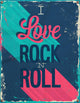 I Love Rock and Roll Vector Illustration 