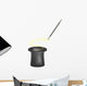Magic hat and magic wand with a stream of stars Wall Decal