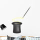 Magic hat and magic wand with a stream of stars Wall Decal
