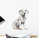 Side View of a Dalmatian Puppy Sitting, Looking at the Camera Wall Decal