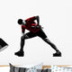 man exercising weight training silhouette Wall Decal