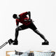 man exercising weight training silhouette Wall Decal
