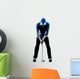 man golfer golfing putting silhouette Wall Decal