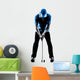 man golfer golfing putting silhouette Wall Decal