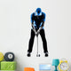 man golfer golfing putting silhouette Wall Decal