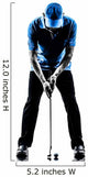 man golfer golfing putting silhouette Wall Decal