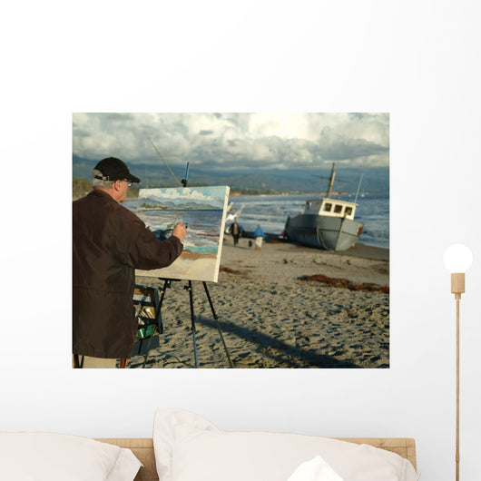 Painter in Santa Barbara Wall Mural