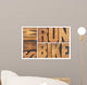 run, bike, swim - triathlon concept Wall Decal