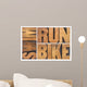 run, bike, swim - triathlon concept Wall Decal