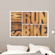 run, bike, swim - triathlon concept Wall Decal
