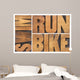 run, bike, swim - triathlon concept Wall Decal