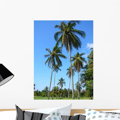 Palmeras En Campo Golf Wall Decal shown on a wall