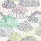 Clouds Seamless Pattern Wall Decal Design 1