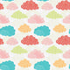 Clouds seamless pattern Wall Mural