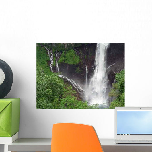 Powerful Japanese Waterfall Wall Decal