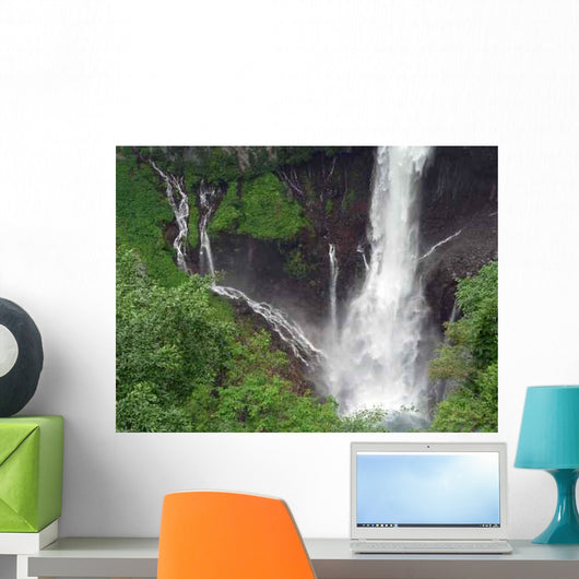 Powerful Japanese Waterfall Wall Decal
