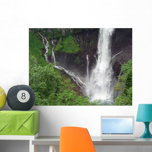 Powerful Japanese Waterfall Wall Decal