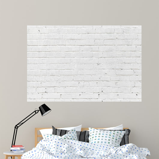 White Brick Wall Seamless Wall Decal