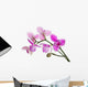 three petals orchids on branch Wall Decal